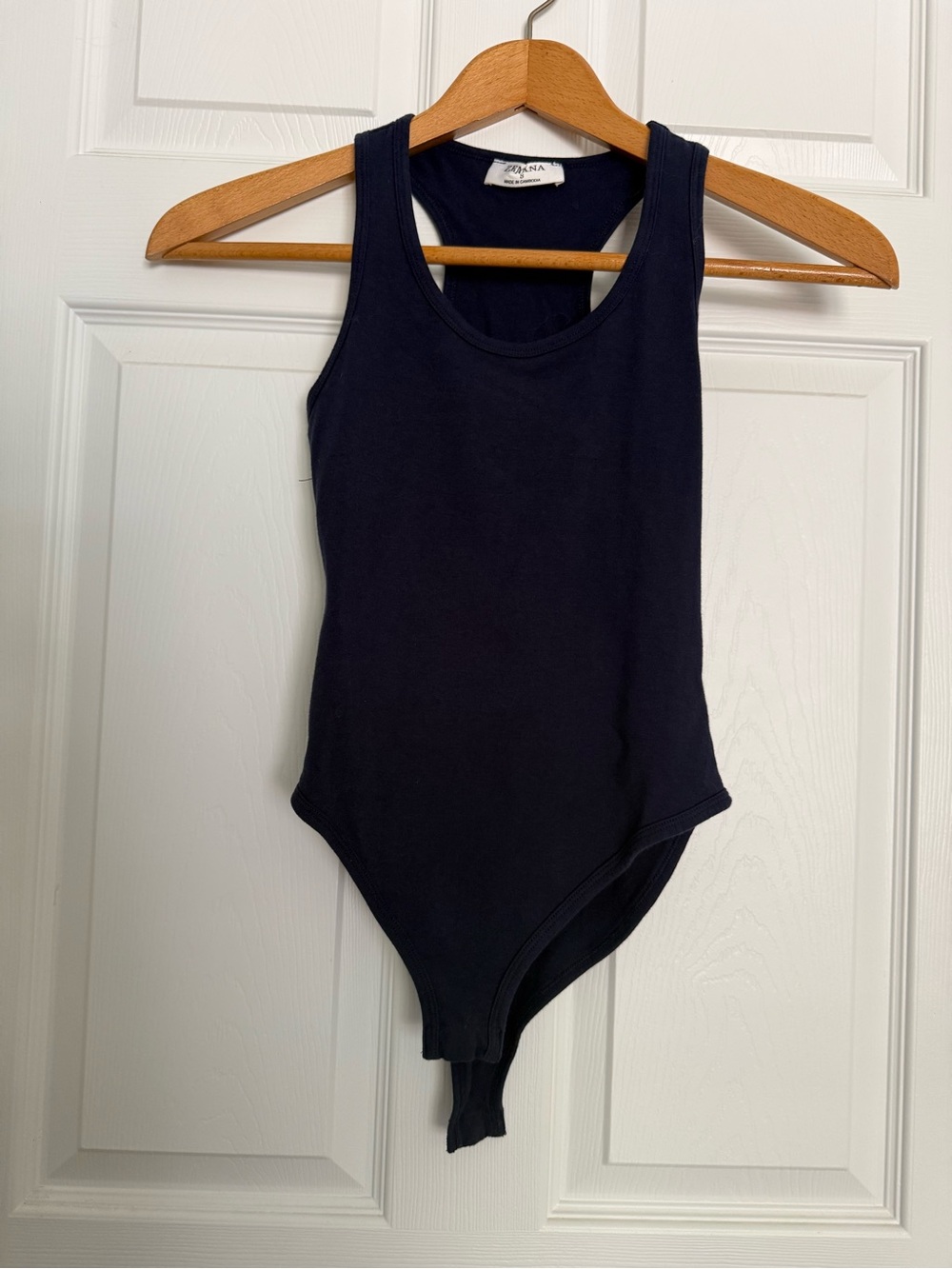 Zenana Womens S Navy Tank One-Piece Bodysuit Classic Layering